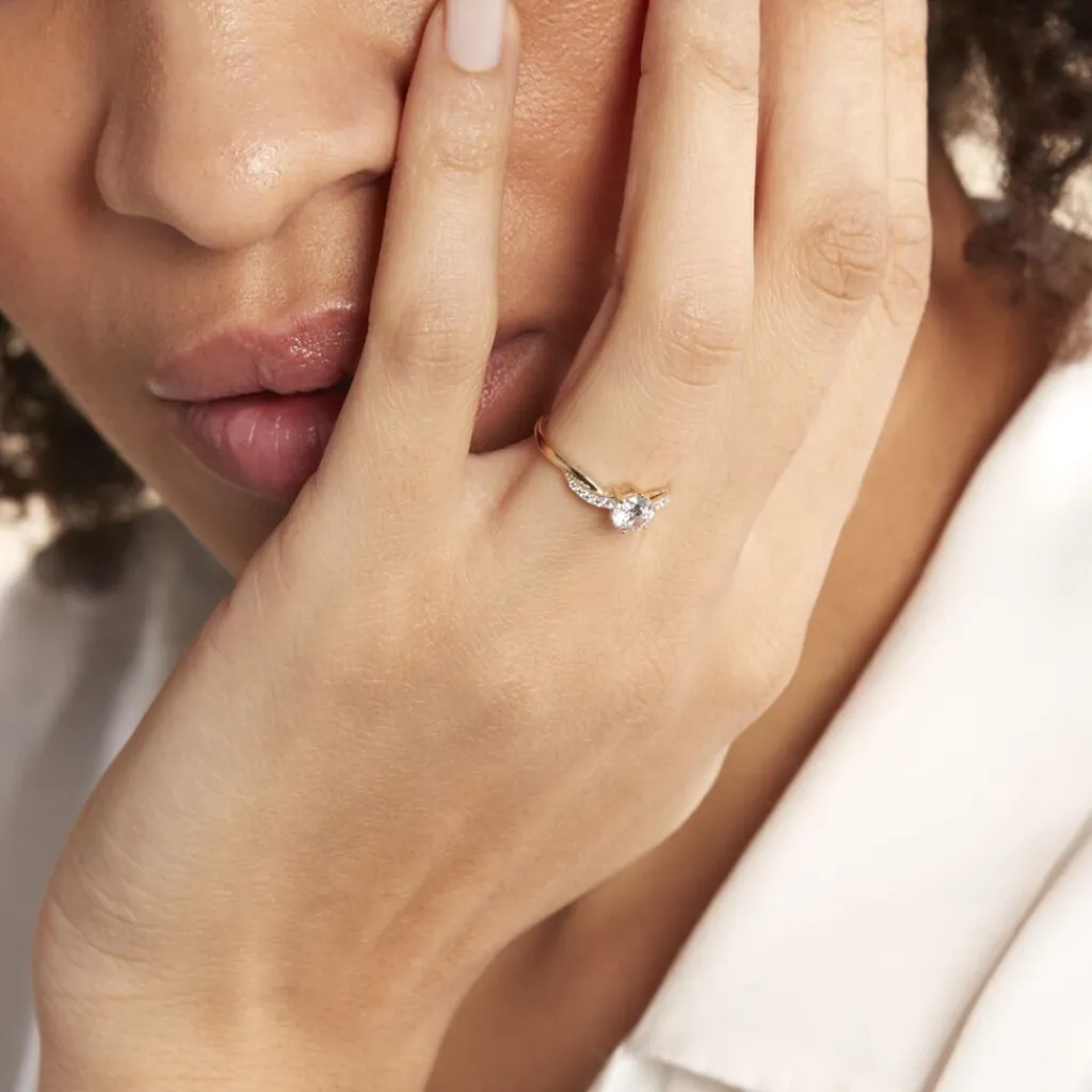 Histoire d'Or Bague Filipa Or Bicolore Oxyde De Zirconium Sale