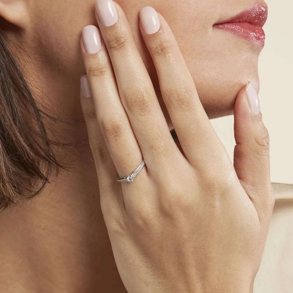 Histoire d'Or Bague Finella Platine Blanc Diamant Best
