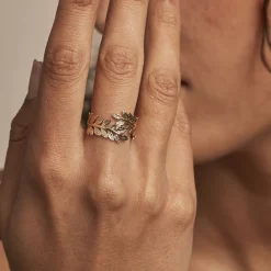 Histoire d'Or Bague Folia Plaqué Or Jaune Outlet