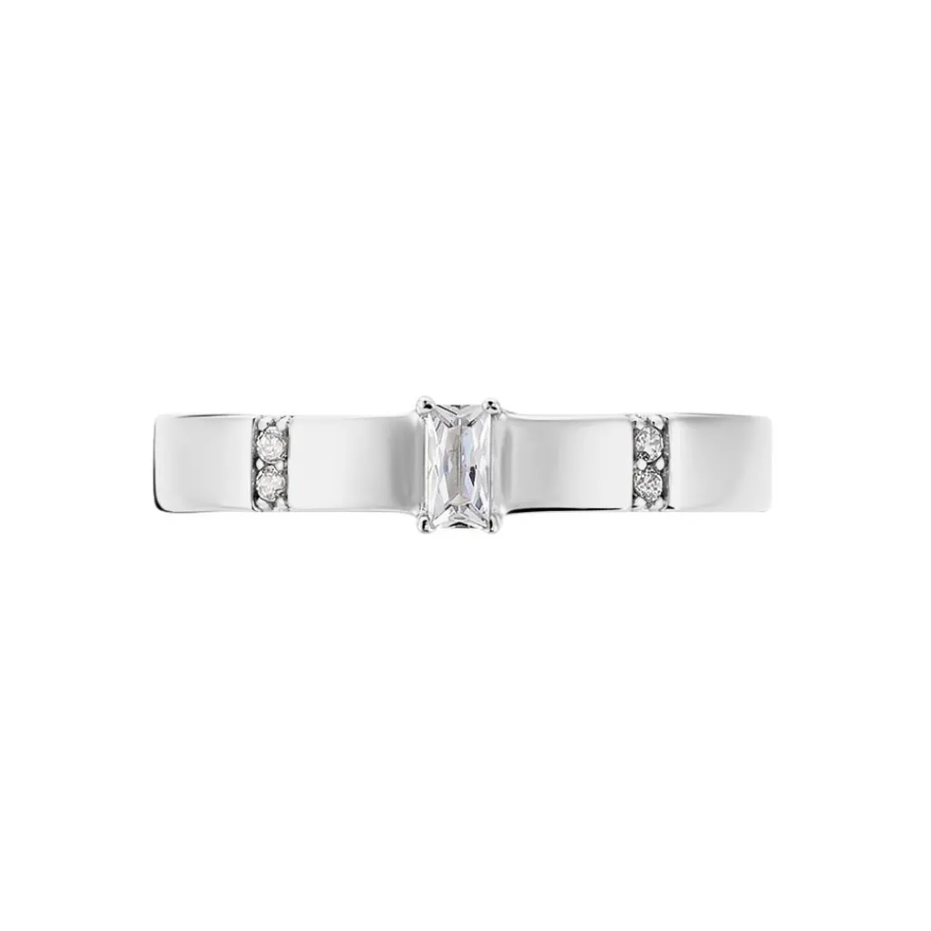 Histoire d'Or Bague Frey Argent Blanc Oxyde De Zirconium Discount
