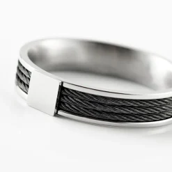 JOURDAN Bague Gaetane Acier Blanc New