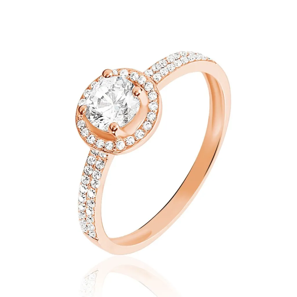 Histoire d'Or Bague Garine Or Rose Oxyde De Zirconium Hot