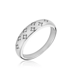 Histoire d'Or Bague Garrett Argent Blanc Oxyde De Zirconium