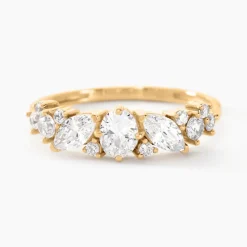 Histoire d'Or Bague Gatsby Or Jaune Oxyde De Zirconium New