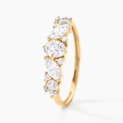 Histoire d'Or Bague Gatsby Or Jaune Oxyde De Zirconium New