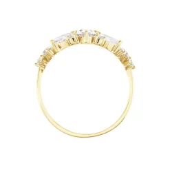 Histoire d'Or Bague Gatsby Or Jaune Oxyde De Zirconium New