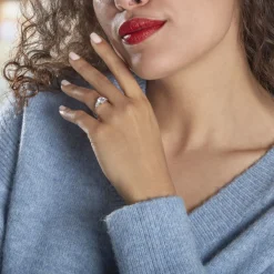 Histoire d'Or Bague Giana Or Blanc Oxyde De Zirconium New