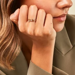 Histoire d'Or Bague Giordano Or Jaune Diamant Synthétique