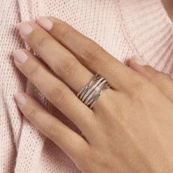 Histoire d'Or Bague Giseleae Or Blanc Diamant Clearance