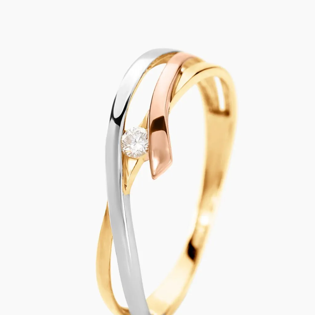 Histoire d'Or Bague Giusta Or Tricolore Diamant Discount