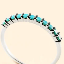 Histoire d'Or Bague Goddess Argent Blanc Turquoise Hot