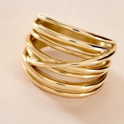 Histoire d'Or Bague Gold Aura Acier Jaune Best