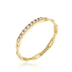 Histoire d'Or Bague Grady Plaqué Or Jaune Oxyde De Zirconium Clearance