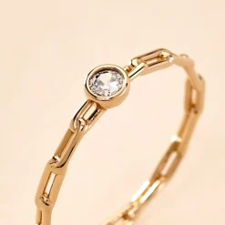 Histoire d'Or Bague Grady Plaqué Or Jaune Oxyde De Zirconium Discount