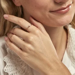 Histoire d'Or Bague Grady Plaqué Or Jaune Oxyde De Zirconium Discount