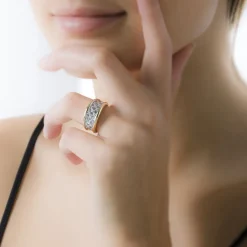 Histoire d'Or Bague Guerline Plaqué Or Jaune Oxyde De Zirconium New