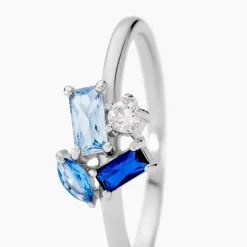 Histoire d'Or Bague Guillemette Argent Blanc Pierre D'imitation Outlet