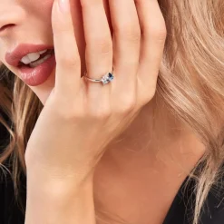 Histoire d'Or Bague Guillemette Argent Blanc Pierre D'imitation Outlet