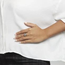 Histoire d'Or Bague Hans Plaqué Or Oxyde Pierre Discount