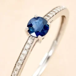 Histoire d'Or Bague Hardy Diamant or blanc saphir Discount