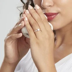 Histoire d'Or Bague Harem Or Blanc Oxyde New