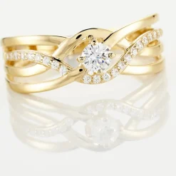 Histoire d'Or Bague Harmonia Or Jaune Oxyde De Zirconium Outlet