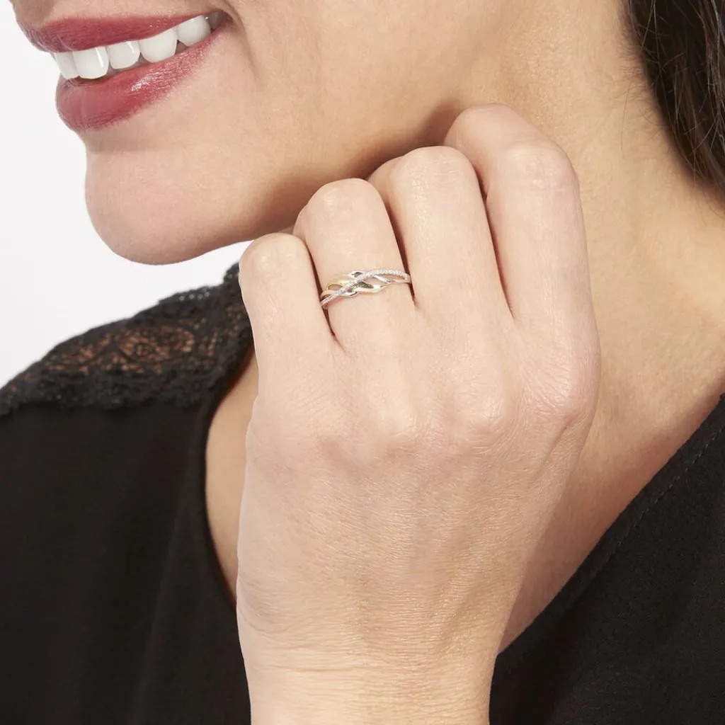 Histoire d'Or Bague Helene Or Bicolore Diamant Discount