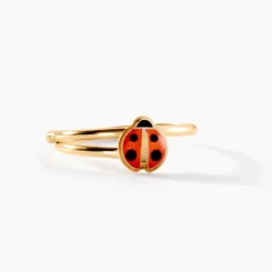 Histoire d'Or Bague Helidie Coccinelle Or Jaune Sale