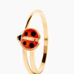 Histoire d'Or Bague Helidie Coccinelle Or Jaune Sale