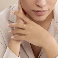 Histoire d'Or Bague Hestia Or Rose Oxyde De Zirconium New