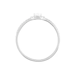 Histoire d'Or Bague Hildana Or Blanc Oxyde De Zirconium New