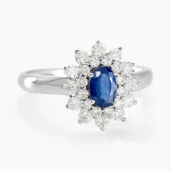 Histoire d'Or Bague Ivan Et Diamant or blanc saphir Online