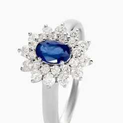 Histoire d'Or Bague Ivan Et Diamant or blanc saphir Online