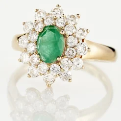 Histoire d'Or Bague Ivan Et Diamant or jaune emeraude Clearance