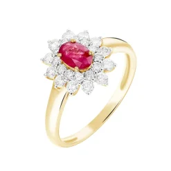 Histoire d'Or Bague Ivan Et Diamant or jaune rubis Discount