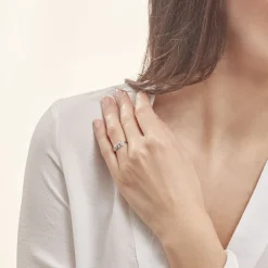 Histoire d'Or Bague Jade Argent Blanc Oxyde De Zirconium Best