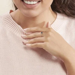 Histoire d'Or Bague Janah Or Blanc Topaze Et Oxyde De Zirconium Online