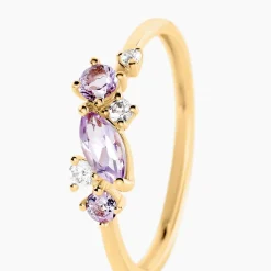 Histoire d'Or Bague Jardin Secret Or Jaune Améthyste Discount