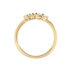 Histoire d'Or Bague Jardins D'hiver Plaqué Or Jaune Oxyde De Zirconium New