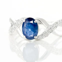 Histoire d'Or Bague Jess Or Blanc Saphir Et Diamant Best