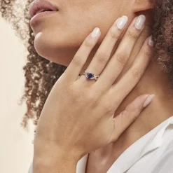 Histoire d'Or Bague Jess Or Blanc Saphir Et Diamant Best