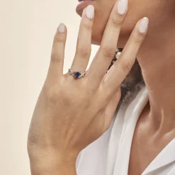 Histoire d'Or Bague Jess Or Blanc Saphir Et Diamant Best