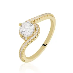 Histoire d'Or Bague Joisse Plaqué Or Oxyde De Zirconium Hot