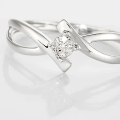 Histoire d'Or Bague Jone Or Blanc Diamant Discount