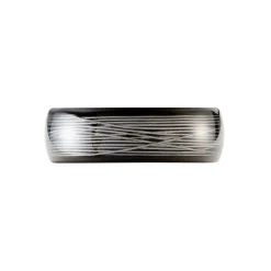 JOURDAN Bague Homme Liorin Acier Bicolore Noir Et Blanc Tungstene Clearance