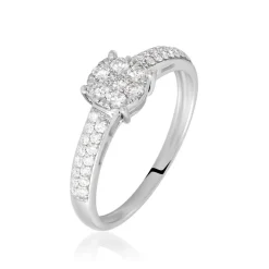 Histoire d'Or Bague Julia Platine Blanc Diamant Sale