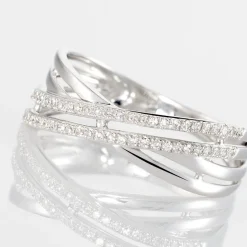 Histoire d'Or Bague Julianne Or Blanc Diamant Divers Hot