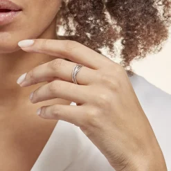 Histoire d'Or Bague Julianne Or Blanc Diamant Divers Hot