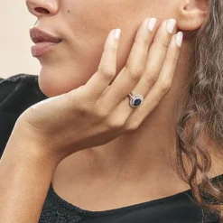 Histoire d'Or Bague Justine Or Blanc Saphir Et Diamant New