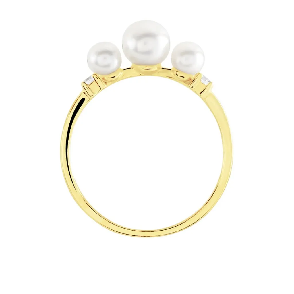 Histoire d'Or Bague Jwan Or Jaune Perle De Culture Sale